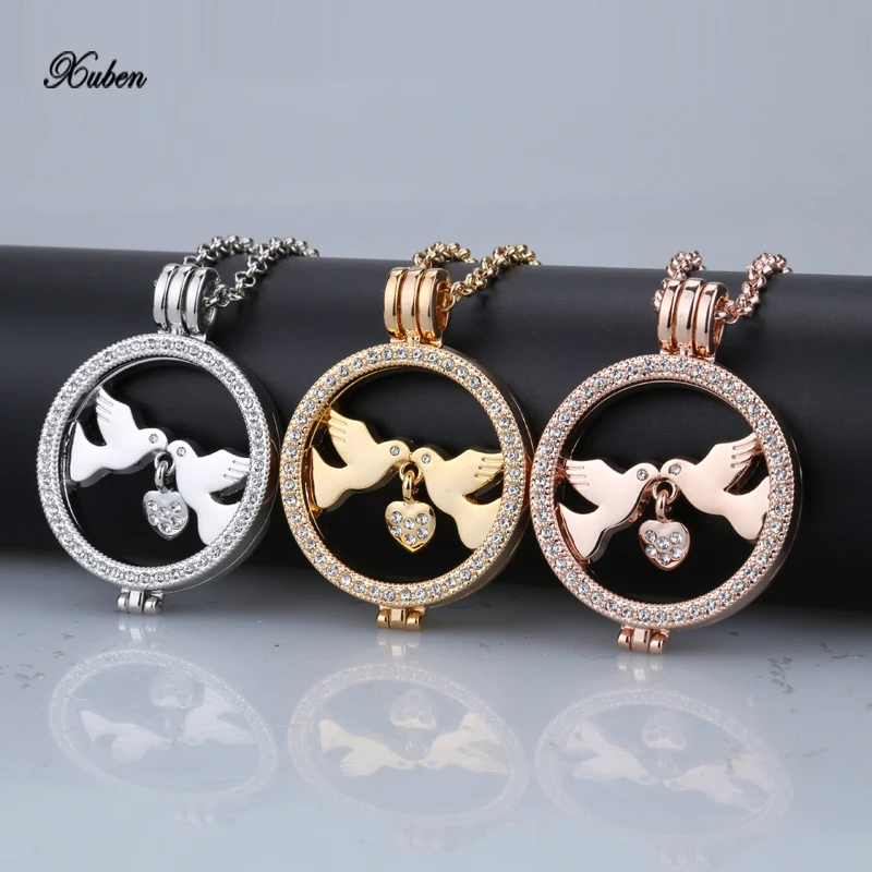 

New gold coin necklaces 35mm coins holder Pendant Necklace for Women Crystal Coin Disc33mm mix Colors include chain 80cm