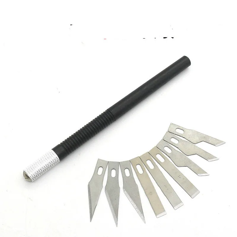 Карандаш из АБС пластика + 9 ножей режущая ручка для резьбы по дереву дао