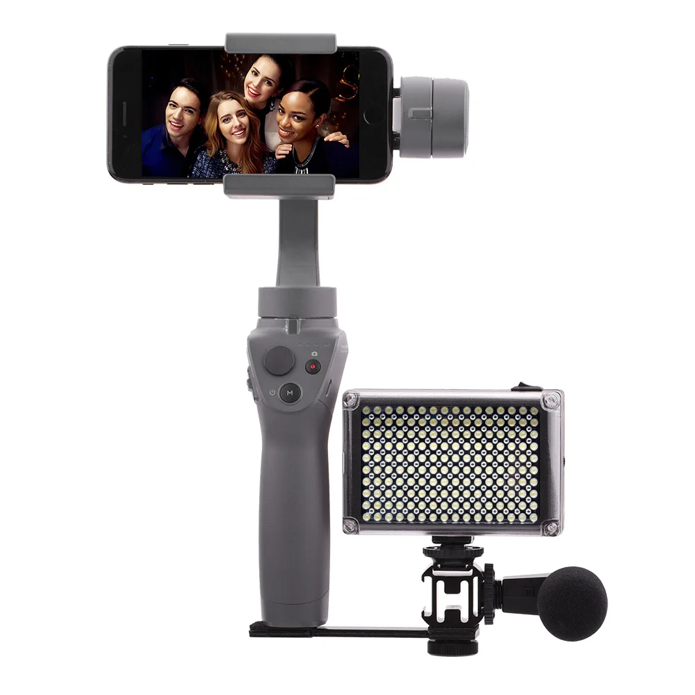Держатель для микрофона со светодиодной подсветильник кой холодного башмака DJI OM