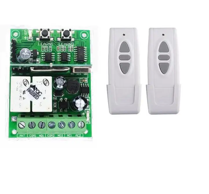 12V 24V 2 Channel Relay Wireless Remote Control Switch Controls for Garage Door Lighting Curtains | Электроника