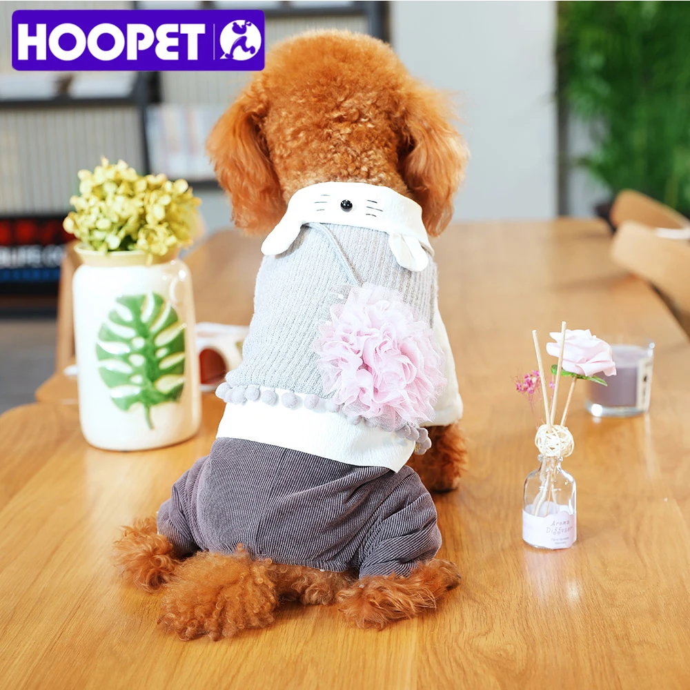HOOPET теплая одежда для собак цветочное пальто чихуахуа бульдога щенка зимнее