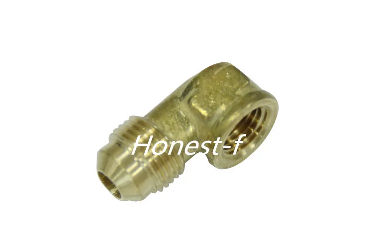 

Brass 3/8" OD x 1/4" Female NPT 45 Degree Flare 90 Degree Flare Elbow Tube Fitting