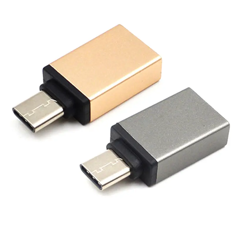 Мини USB 3 1 Type C кабель адаптер к 0 алюминиевого сплава OTG конвертер для всех тип c