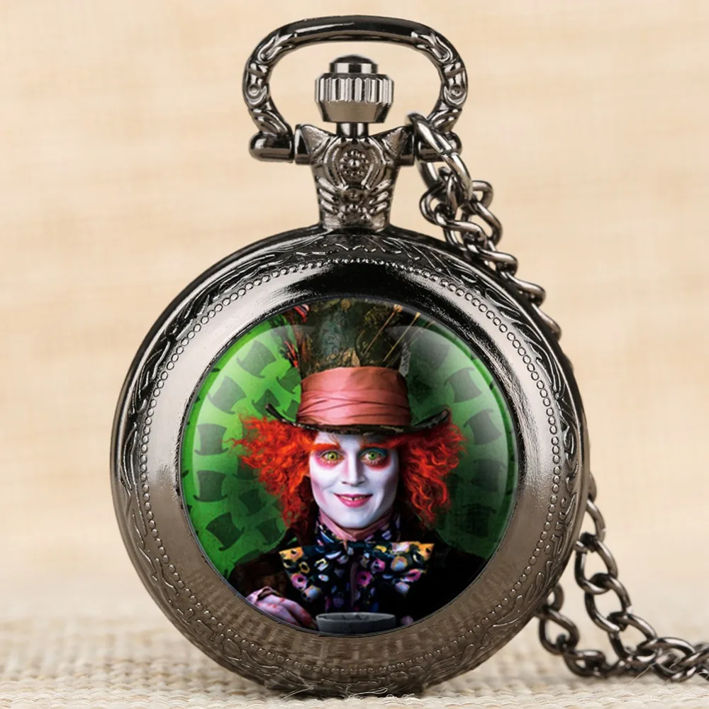 

Quartz Pocket Watch All People Black Retro Pocket Watches Men and Women Roman Number Alloy Pocket Watch Character Pattern Quartz