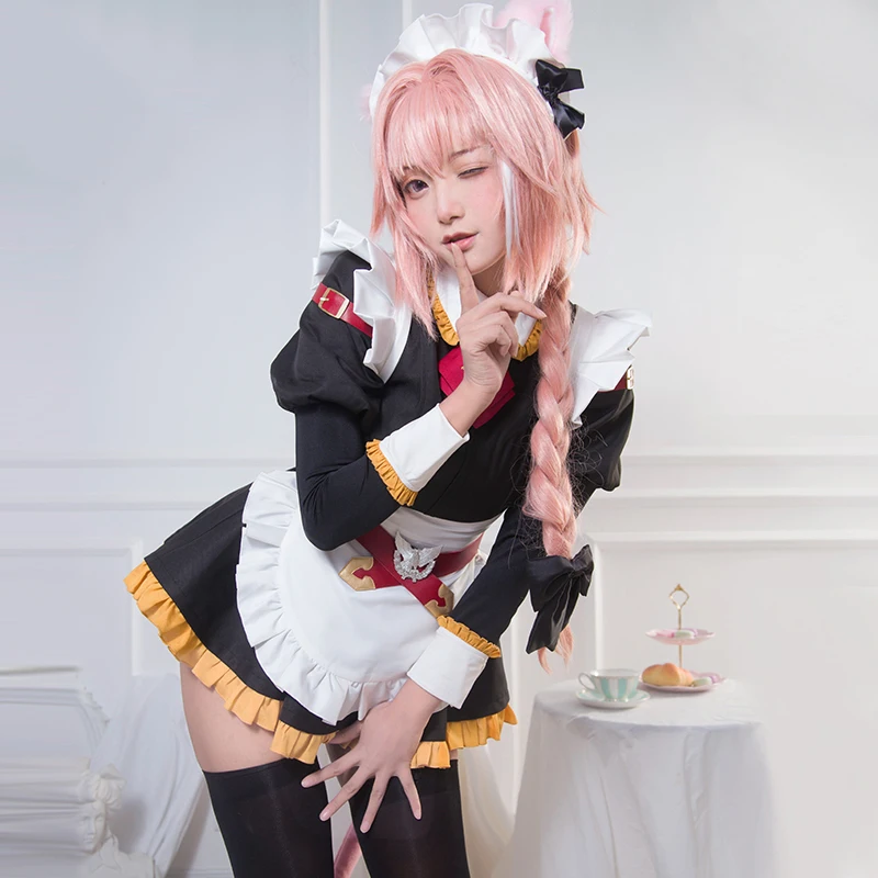 Fate/Grand Order FGO Astolfo Униформа служанки платье Косплей Костюм Хэллоуин костюм для