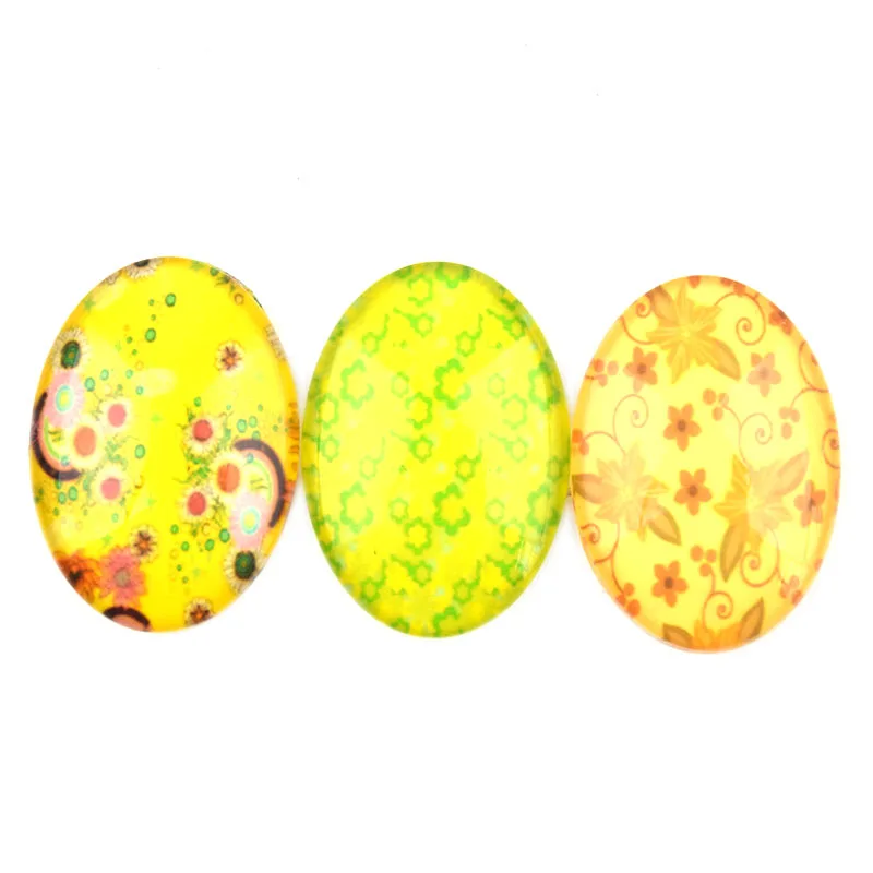 Стекло кабошон 10*14 мм смешанный узор Камея овальный База Фурнитура для бижутерии