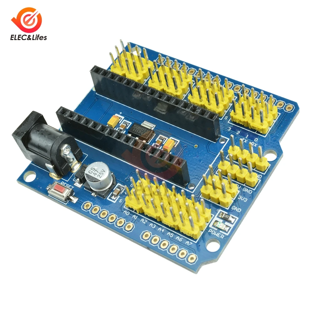 NANO I/O IO датчик расширения щит модуль для Arduino UNO R3 Nano V3.0 3 0 контроллер совместимая