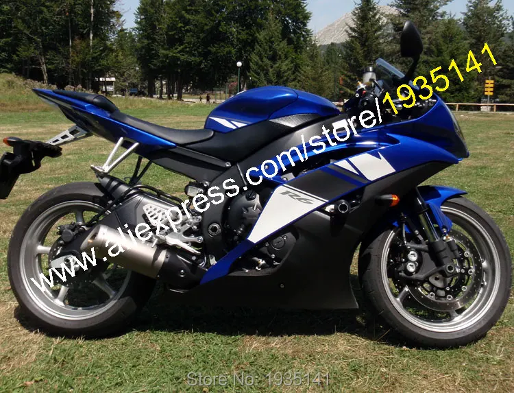 

Для Yamaha YZF R6 08 09 10 13 14 15 16 YZF-R6 2008-2016 YZFR6 синий черный белый мотоцикл обтекатель (литья под давлением)