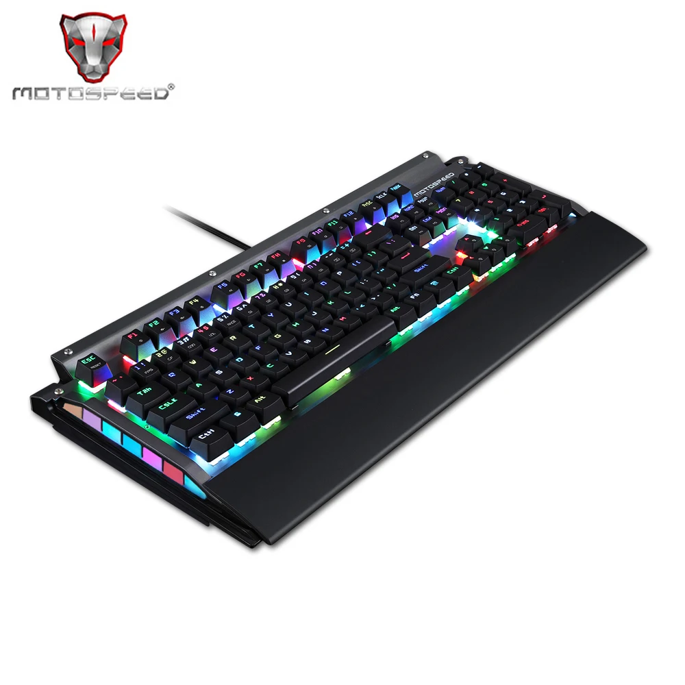 Motospeed CK98 RGB подсветкой механическая клавиатура для Pro Gamer 104 ключей игр kailh коробка