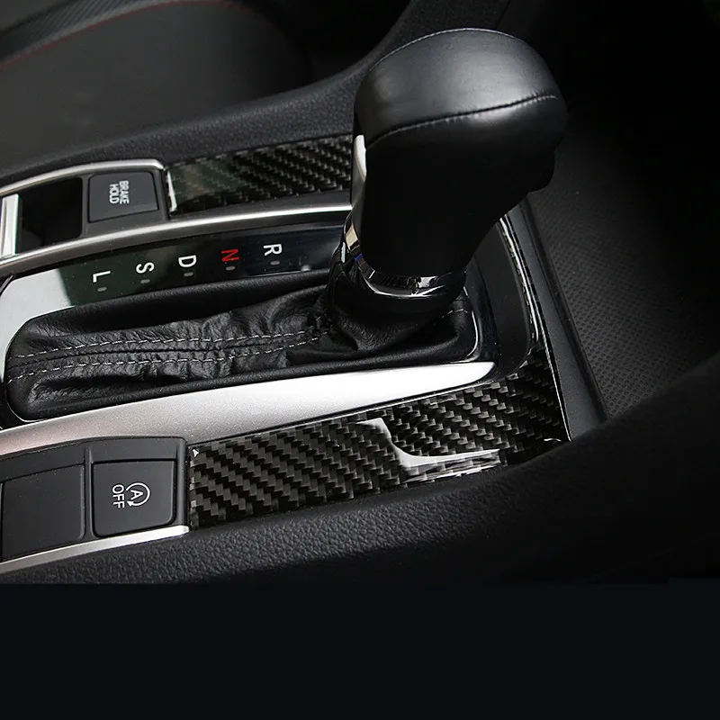 Настоящая крышка переключения передач из углеродного волокна для Honda Civic 10th Sedan