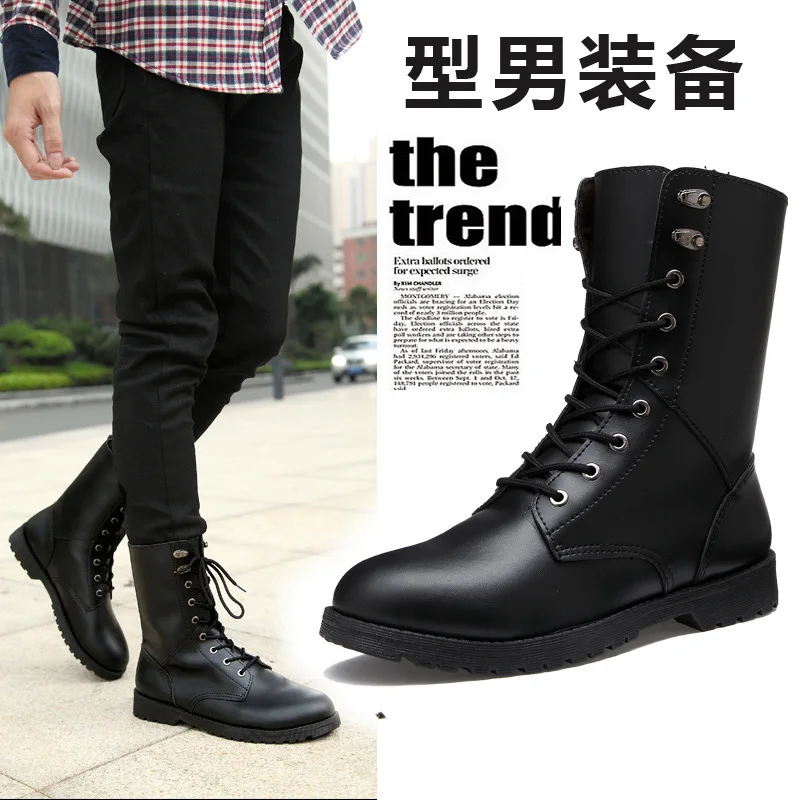 New England winter boots tide men Martin lace breathable men's casual high-top wholesale | Обувь