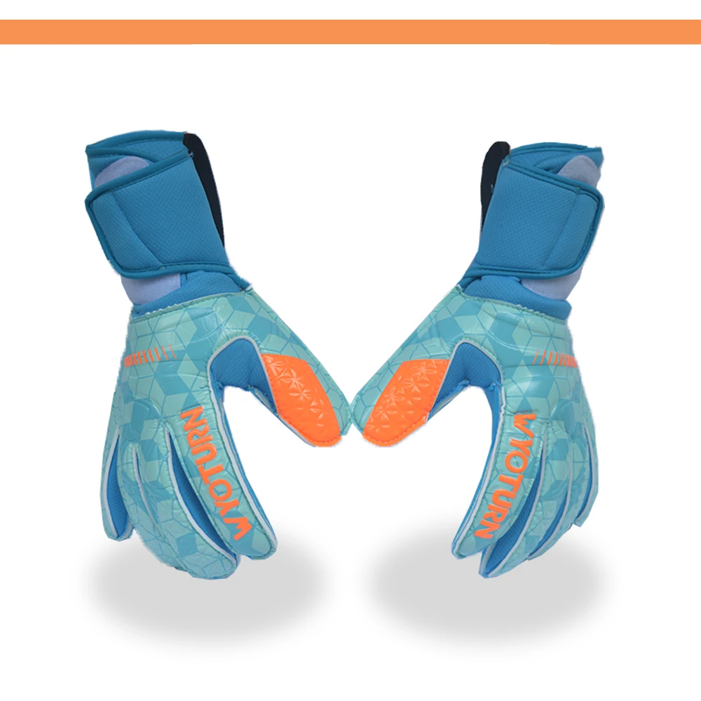 WYOTURN 2021 New Style Adults Size Soccer Goalkeeper Gloves Professional Thick Latex Soccer Goalie Gloves Support Dropshipping