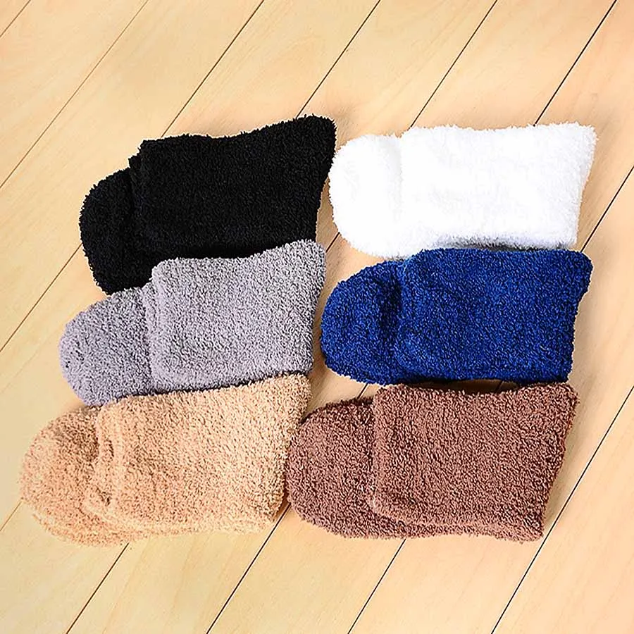 [COSPLACOOL] 1 пара кораллового флиса новые зимние теплые носки мужские Модные harajuku