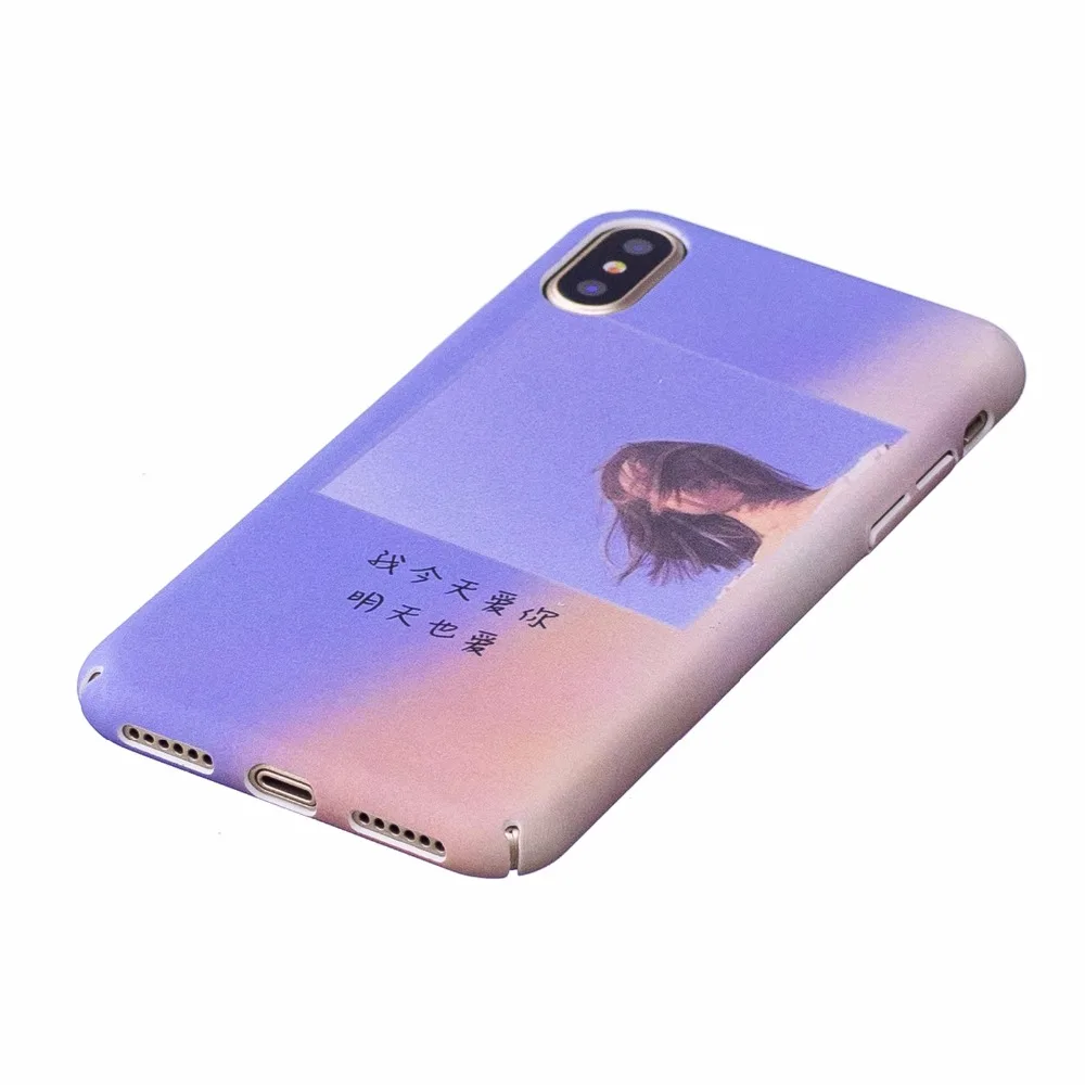 Duagairen ночь световой жесткий футляр для iPhone X 6 6S 7 8 плюс крышка моды Чехол защитный