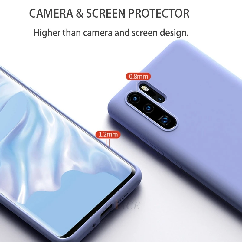 Оригинальный чехол из жидкого силикона для телефона huawei p30 p20 pro lite мягкие