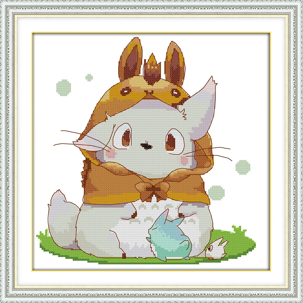 Набор для вышивки крестиком totoro милая картина с мультяшными животными