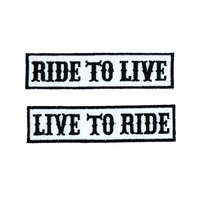 live to ride name tags embroidered applique sewing label punk biker patches clothes stickers apparel accessories badge