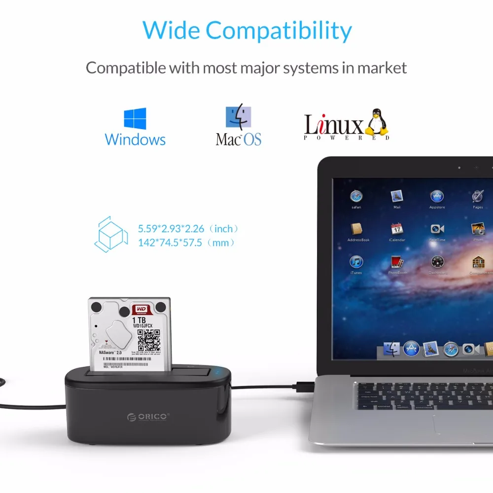 Док станция ORICO 6218US3 для жесткого диска 5 Гбит/с USB 3 0|drive docking|hard drive dockinghdd docking |