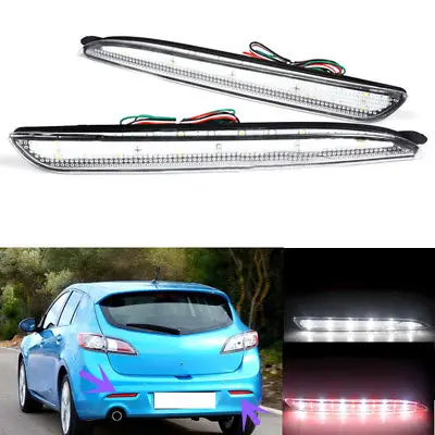 Задние противотуманные фары для MAZDA 3 2010 2011 2012 2013 белый/красный цвет подключение