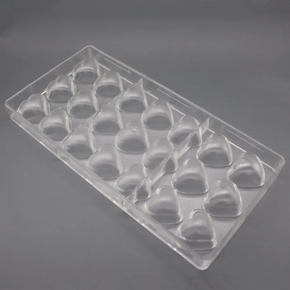 Goldвыпечка 3D сердце шоколад поликарбонатная форма конфеты лоток|chocolate polycarbonate
