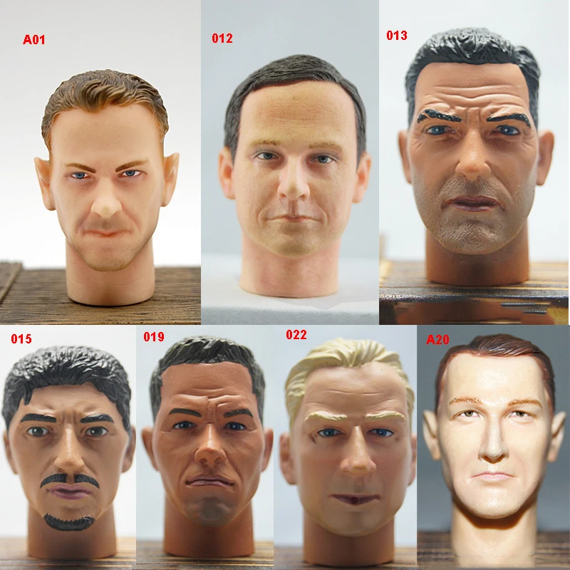 

1/6 Soldier Head Sculpt Male Head Carving For WWII DIY Action Figures