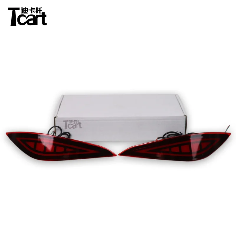 

Tcart 2PCS two-functions Car LED Rear Fog Lamp Brake Light Rear Bumper Decoration Lamp For Toyota Rush 2018 2019