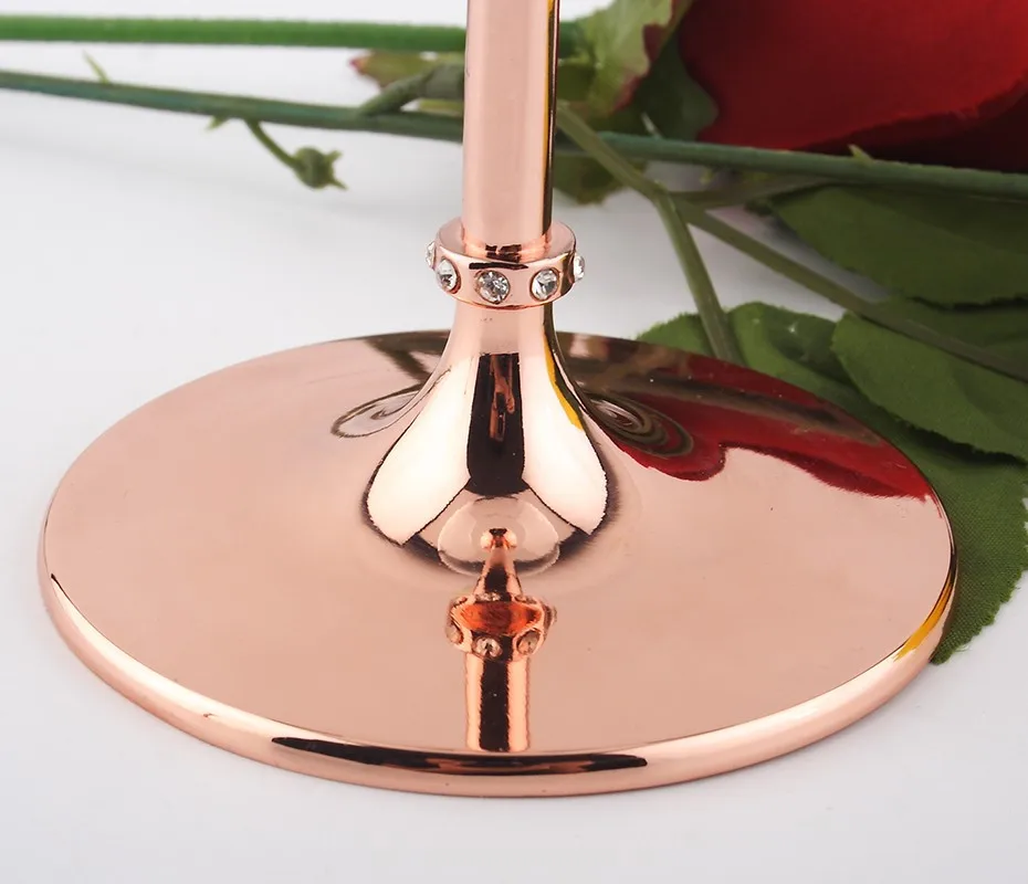 Горячая продажа 680 мл Набор Винных Бокалов с стержнем из розового золота|wine glasses