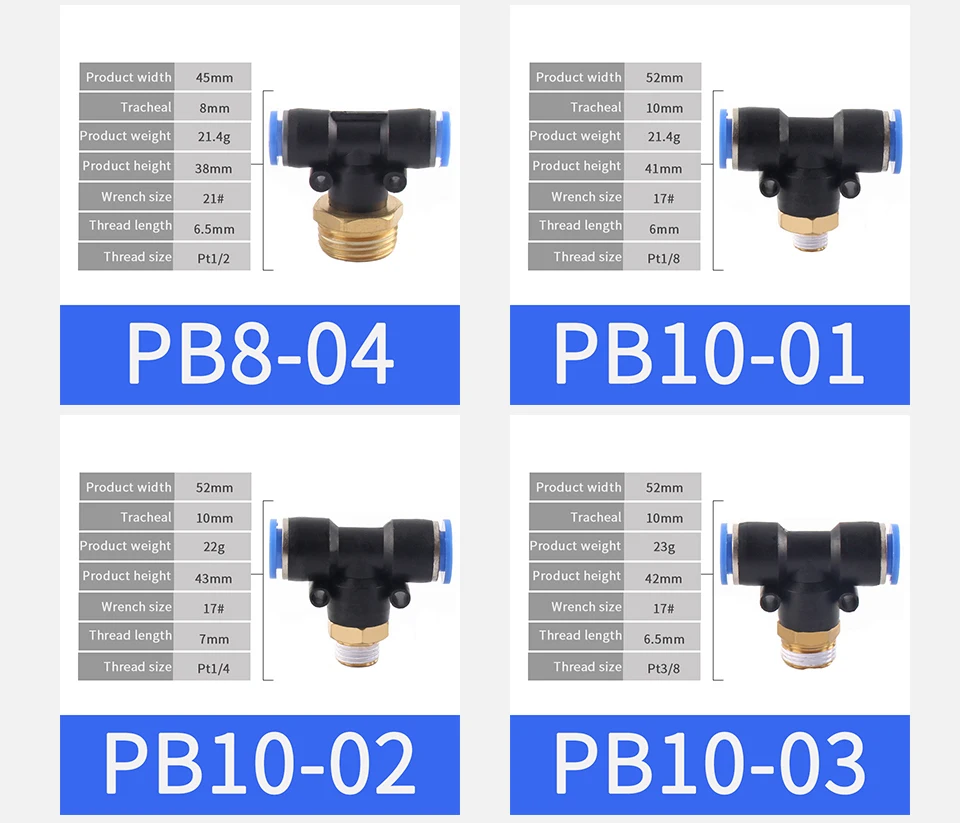 1 шт. Пневматический быстрый соединитель PCF PC PL SL PB 4 мм-12 мм шланг Воздушный фитинг 1/" 1/8" 3/" 1/2" BSPT Мужская резьба трубопроводная муфта
