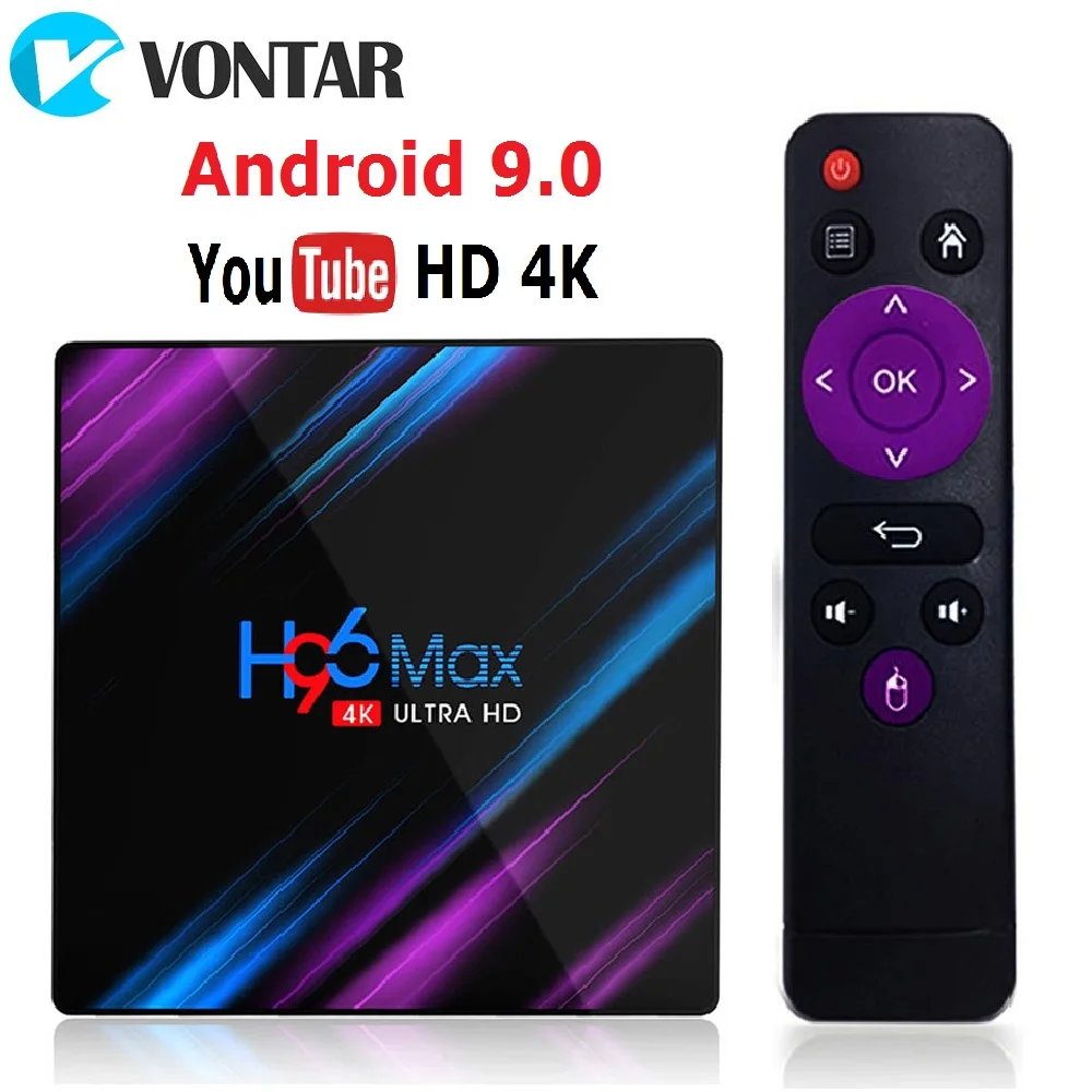 10 шт./лот H96 MAX TV Box Android 9 0 Rockchip RK3318 4 Гб 64 4K H.265 Netflix Youtube 2G 16G телеприставка