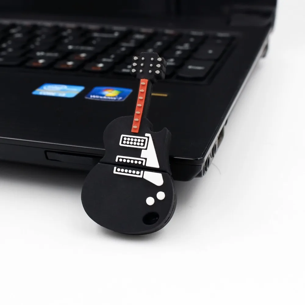 В форме гитары usb флэш-накопитель водонепроницаемый флеш-накопитель 8 ГБ 16 ГБ 32 ГБ 64 Гб настоящий оптовый пластиковый usb-накопитель