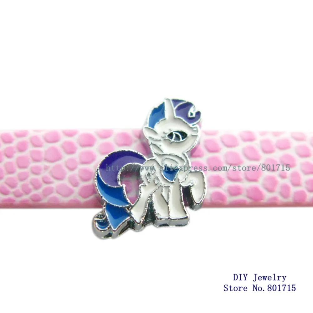 100 шт. 8 мм шармы для слайдов Мультяшные персонажи лошадь оптовая продажа DIY