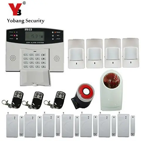 YoBang Беспроводная/Проводная GSM система домашней сигнализации ЖК экран клавиатура