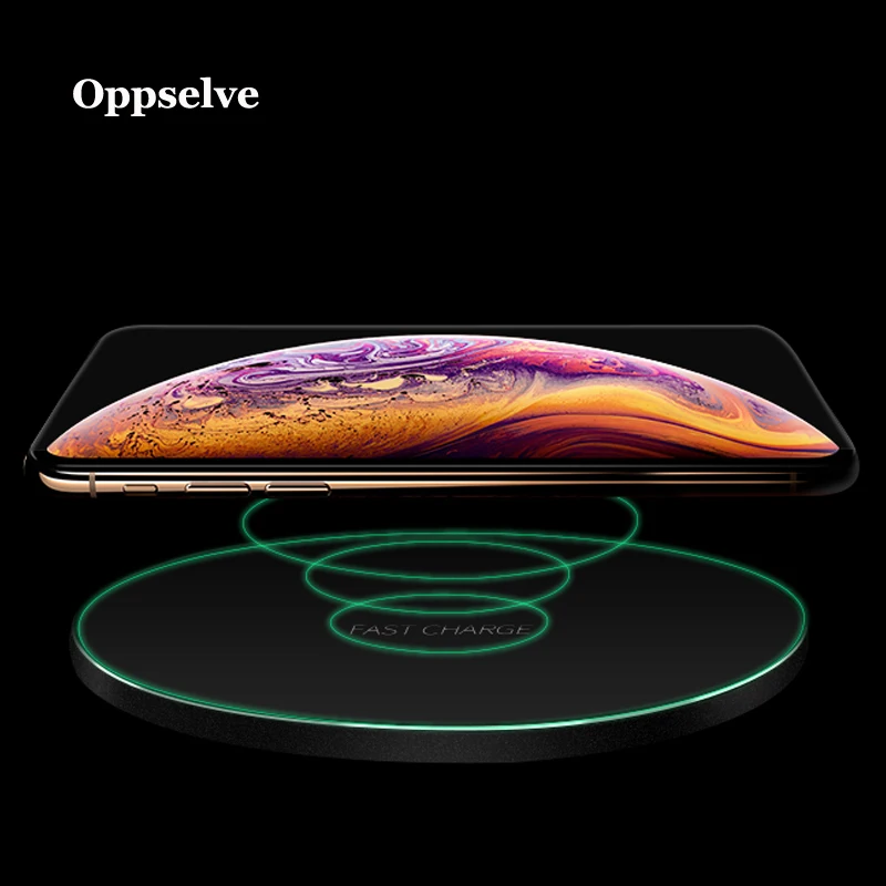 Беспроводное зарядное устройство Oppselve Qi для iPhone 11 8 X R S Max 10 Вт быстрая