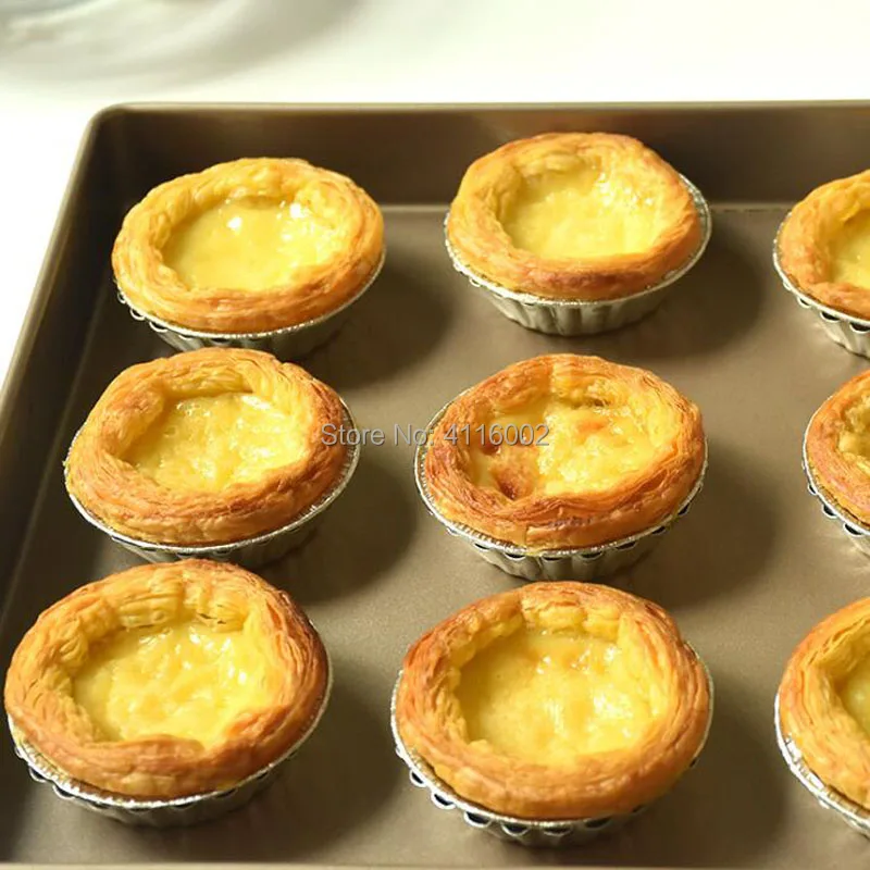 Bestellen 10000 Stücke Einweg Zinn Folie Ei Torte Sterben Aluminium Folie Ei Torte Basis Ei Torte Tasse Backformen Backen Werkzeug