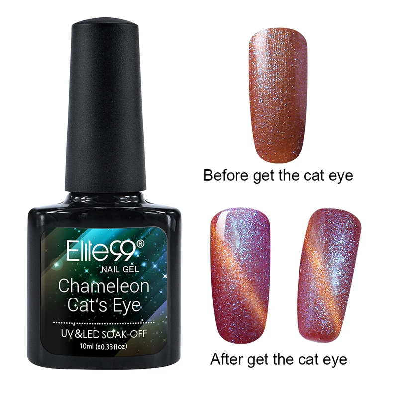 УФ-Гель-лак Elite99 для ногтей профессиональный цветной УФ-лак кошачий глаз