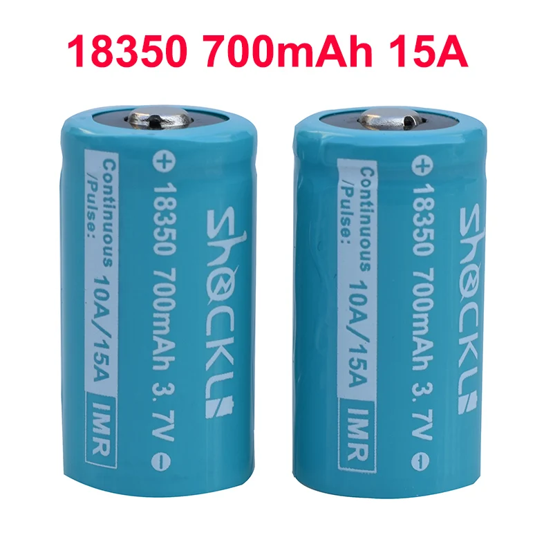 Shockli 18350 батарея 700mAh 3 7 V литий ионная аккумуляторная непрерывная 10А Импульсный 15а