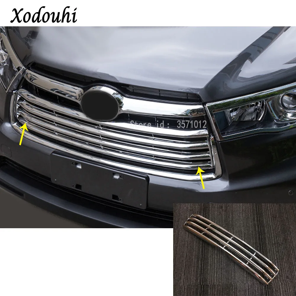 Для Toyota Highlander 2015 2016 2017 защита для стайлинга автомобиля ABS хромированная отделка