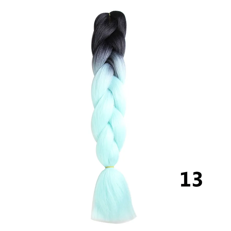 T27/30/4 Sambraid jumbo косы ombre канекалон 24 inch плетение волос для вязания канекалон крючком косы синтетических крючком волос 100g - Цвет: T27/30/4