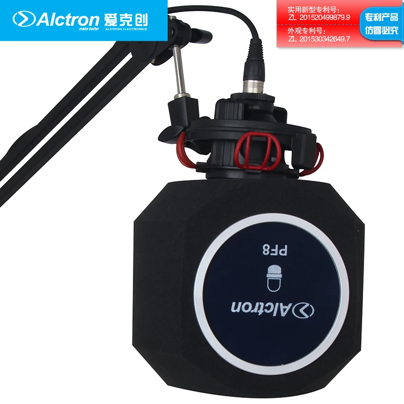 Alctron PF8 Профессиональный простой Студийный микрофон экран акустический фильтр Новое поступление Настольный запись ветер экран