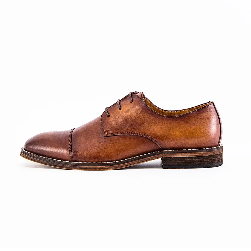Модная мужская обувь в деловом стиле Новинка 2019 года классические кожаные