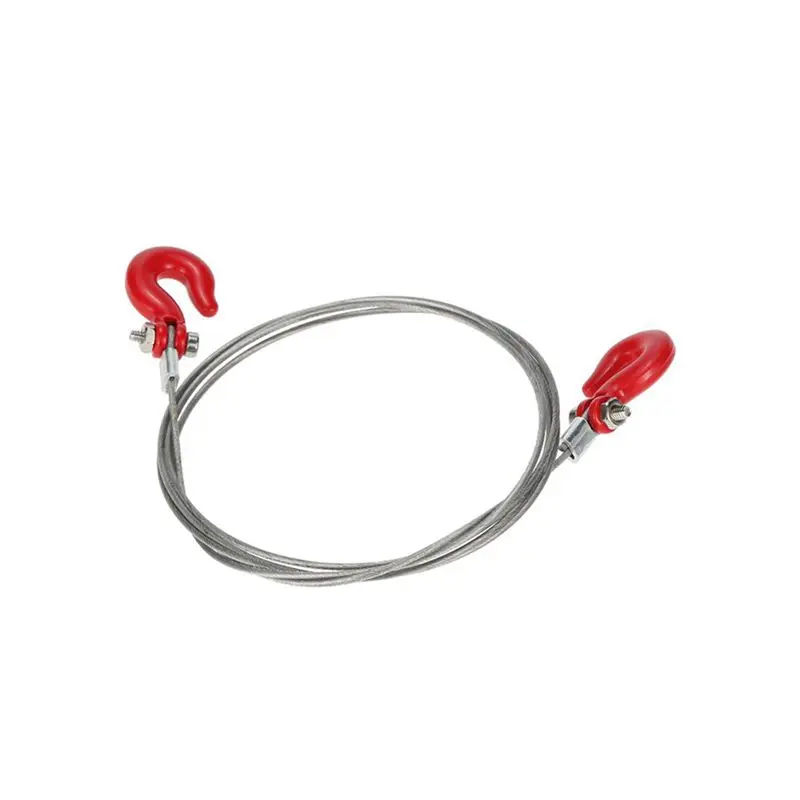 

1: 10 RC Crawler Accessories Metal Trailer Wire Rope Tow Rope with Hooks for RC C ar 1/10 D90 Axial SCX10 Truck RC C ar Parts