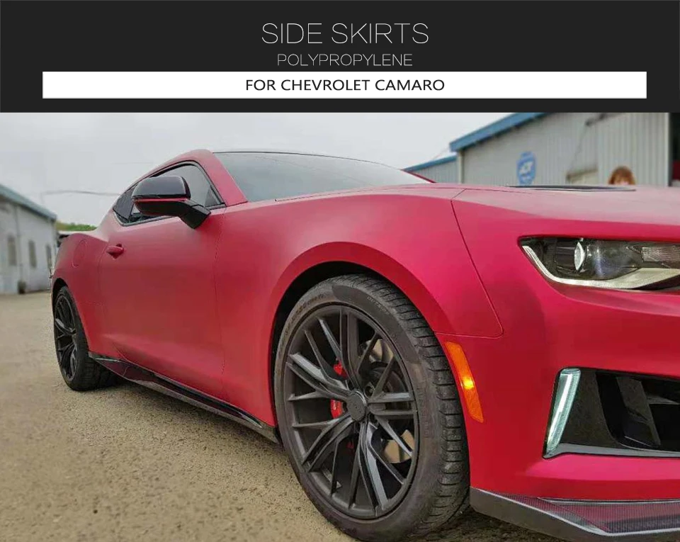 Боковые юбки, удлиняющие губы для Chevrolet Camaro Coupe 2 двери, PP материал, автомобильные кузова, боковые бампера для губ