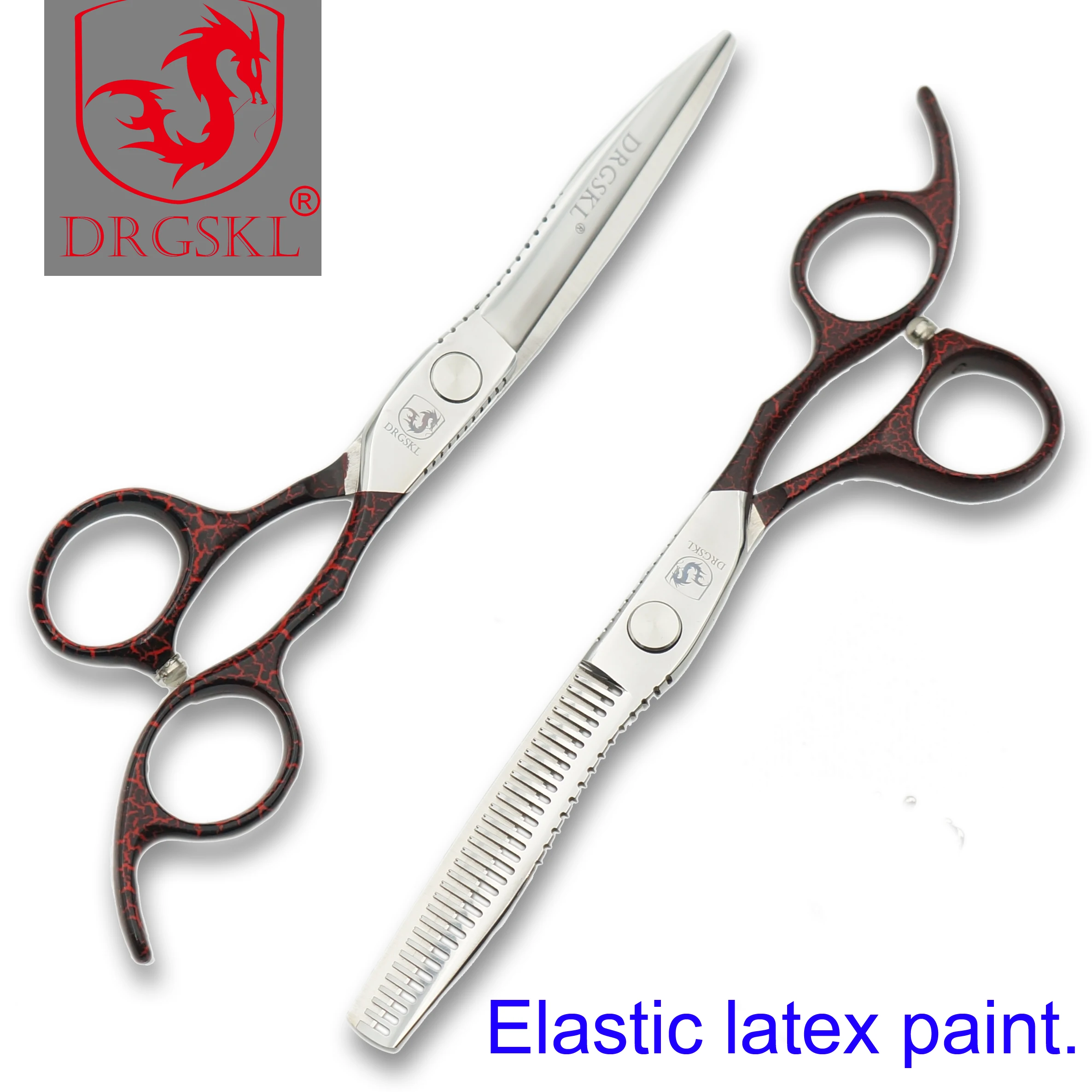 

[DRGSKL] NEW nonslip hair cut scissors high quality solo professional barber hairdressing scissors hair thinning shears 6.0 inch