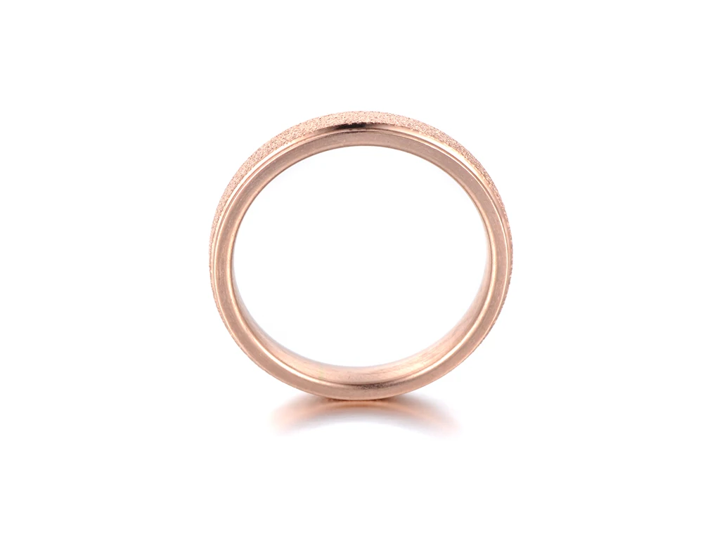 ZooMango 5 мм матовое покрытие из нержавеющей стали юбилейное золотистое кольцо