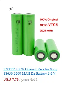 ZNTER для sony 18650 2600 MAH Da батарея 3,6 V 18650 Bateria US18650 VTC5 Alta dreno de DESCARGA 30A