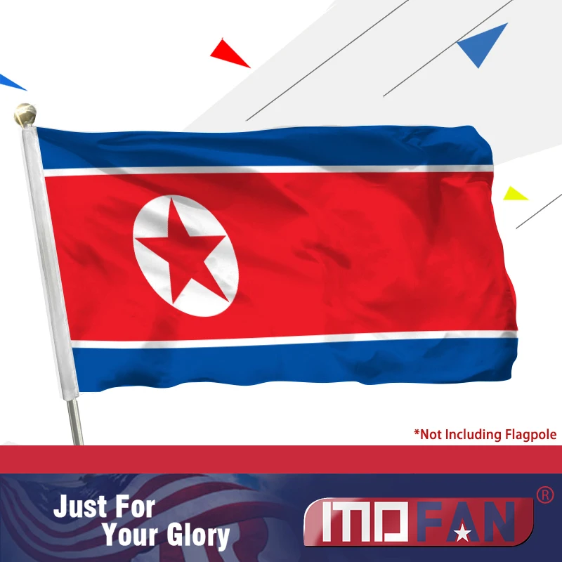 MOFAN North Korea Flag - Vivid Color and UV Fade Resistant N Korean National Flags Polyester 3x5 Ft Party Home Decoration | Дом и сад