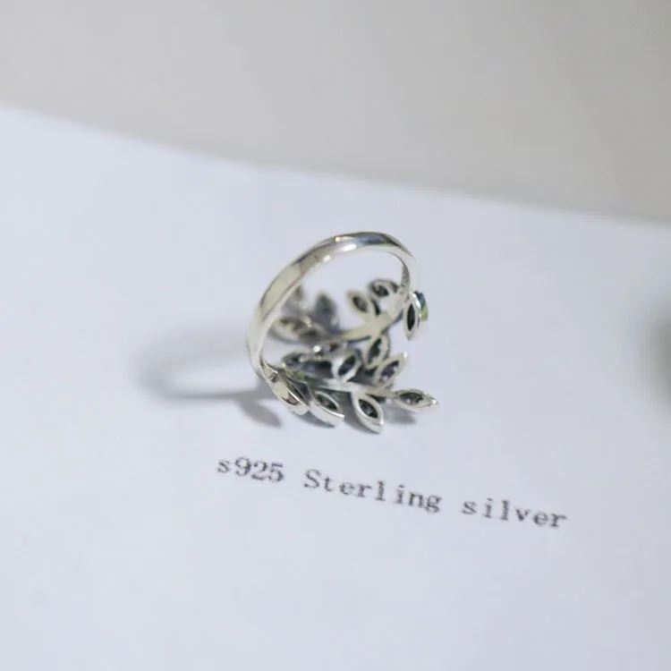 LOZRUNVE original 2018 brand 925 sterling silver sieraden korean high quality zirconia leaf finger ring women wholesale | Украшения и