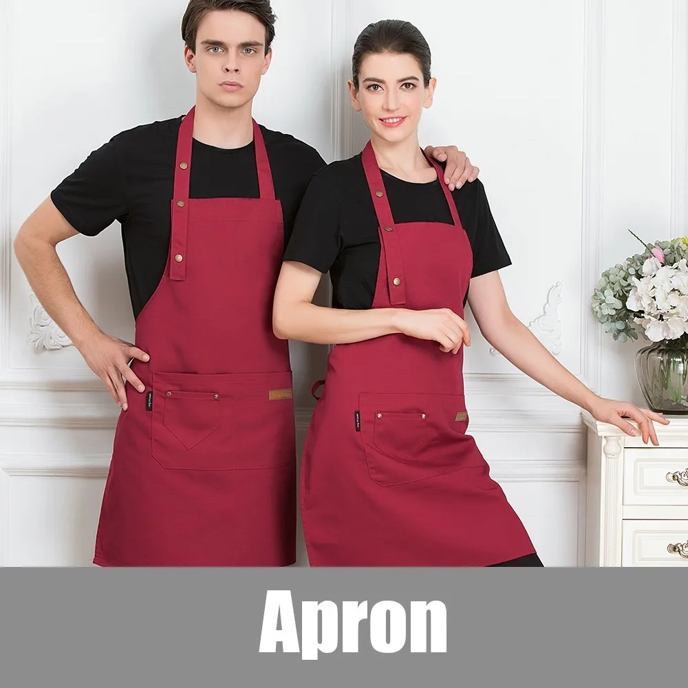 Apron 3 Три пряжки регулировки Висячие шеи кухня приготовления фартук Отель Ресторан кафетерий кафе Парикмахерская Униформа передник унисекс - Цвет: Apron 3