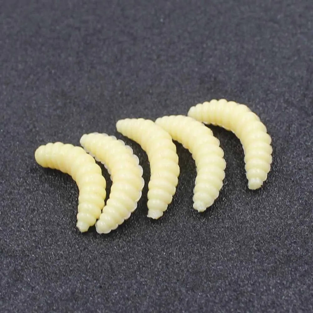 Yellow 50 шт./лот, 2 см, приманка для рыбалки, приманка с запахом, ручная удочка, мягкая, хлеб, жук, бионическая приманка для форели, Мягкая приманка, Горячие аксессуары для рыбалки - Цвет: Yellow