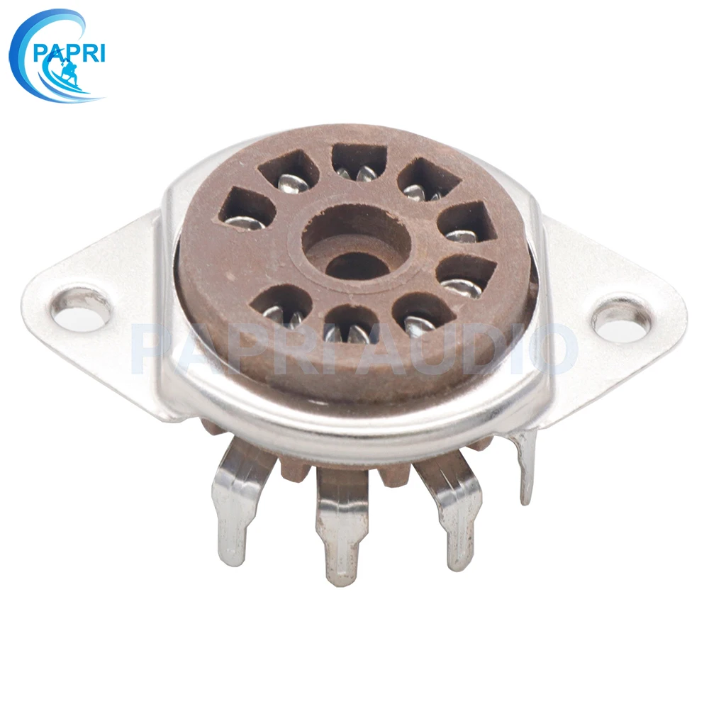 

10 шт., пластиковые разъемы B9A с 9-контактным покрытием, для 12AY7, 12BH7, ECC83, ECC82, 6922, EL84, 5670 и т. д.